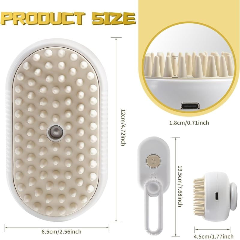 Pet Steam Brush,Cat Dog Hair Remover, Adjustable Pet Hair Remover,Pet Steamy Mist,Steam Pet Brush for Pet Hair 3-In-1 Steamy Cat Brush Grooming Comb for Dogs Steam Brush for Cats Remove Flying Fur Steam Advanced Pet Hair Removal Comb Pet Pal Brush