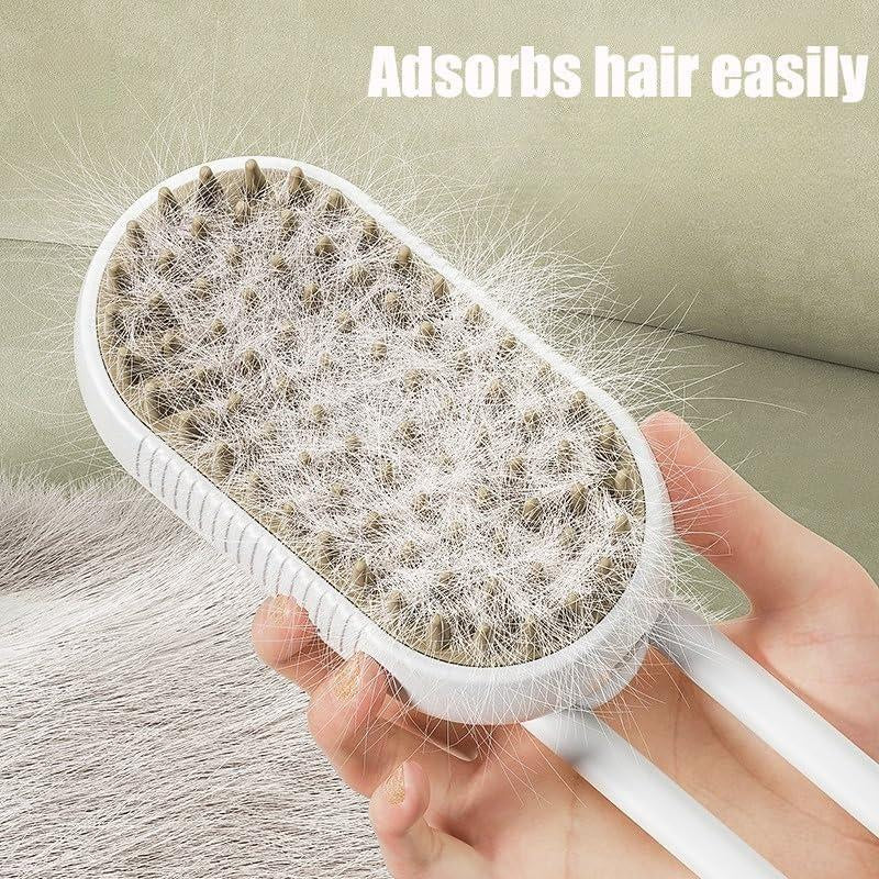 Pet Steam Brush,Cat Dog Hair Remover, Adjustable Pet Hair Remover,Pet Steamy Mist,Steam Pet Brush for Pet Hair 3-In-1 Steamy Cat Brush Grooming Comb for Dogs Steam Brush for Cats Remove Flying Fur Steam Advanced Pet Hair Removal Comb Pet Pal Brush