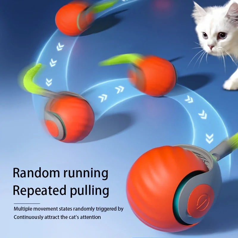 Smart Cat Toys Balls Automatic Interactive Pet Electric Rolling Teaser USB Rechargeable Kitty Moving Bouncing Ball Mouse Car Toy