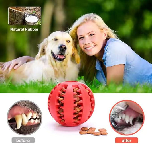 🐾🎾 Rubber Pet Toy 💕 | Treat-Releasing Ball 🍖 + Dental Cleaning 🦷 = Total Fun! 😍